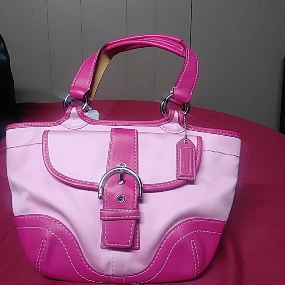 Small coach bag......pink & light pink